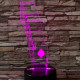 Kártya  7 színű 3D led lámpa