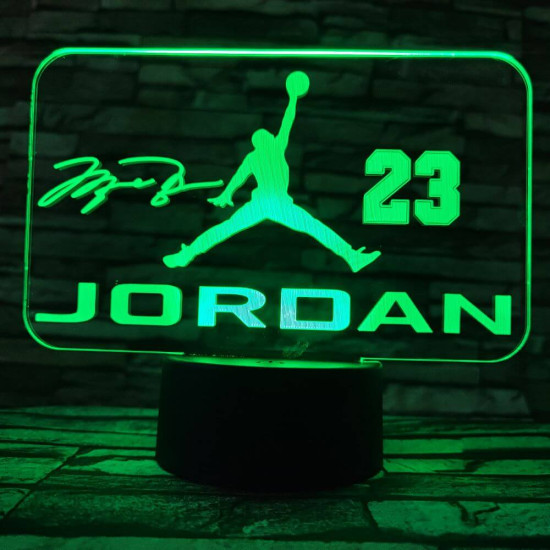 M. Jordan 7 színű  3D led lámpa