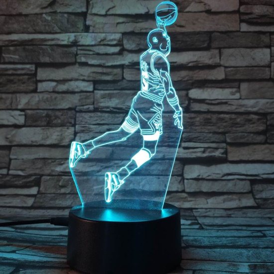 Kosaras  7 színű  3D led lámpa