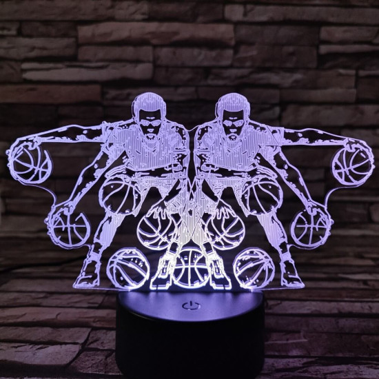 Kosárlabda vezetése  7 színű  3D led lámpa