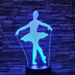 Balettos lány 3D led lámpa