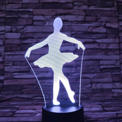 Balettos lány 3D led lámpa