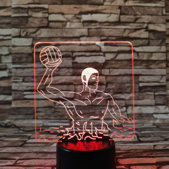 Vízilabda 7 színű 3D led lámpa