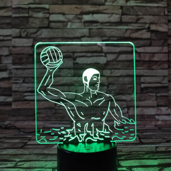 Vízilabda 7 színű 3D led lámpa