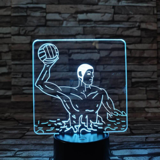 Vízilabda 7 színű 3D led lámpa