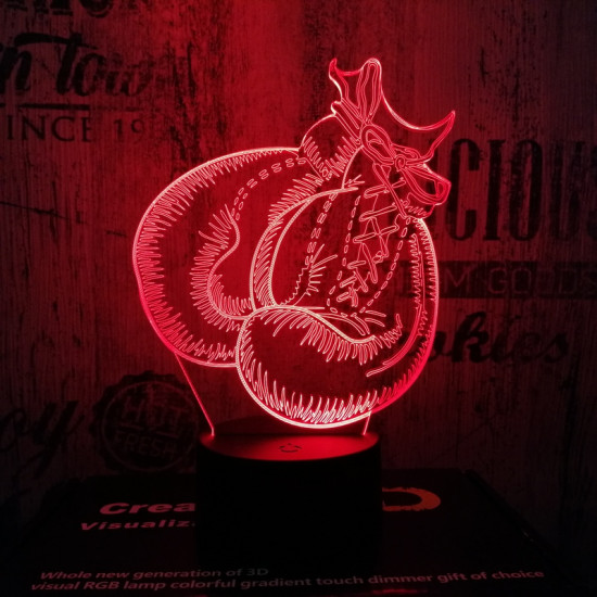 Bokszkesztyű 7 színű 3D led lámpa