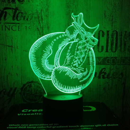 Bokszkesztyű 7 színű 3D led lámpa