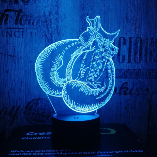 Bokszkesztyű 7 színű 3D led lámpa