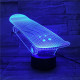 Gördeszka 7 színű 3D led lámpa