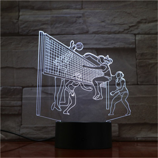 Röplabda 3D led lámpa