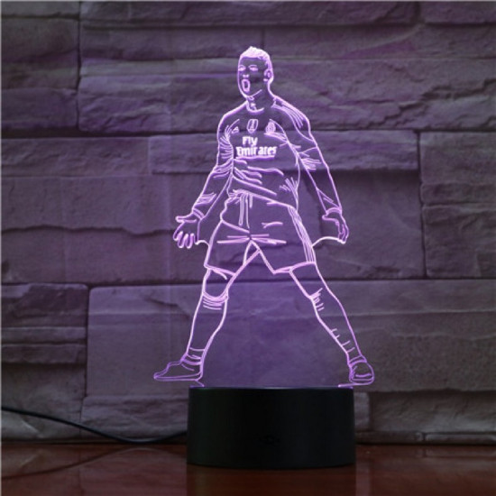 Ronaldo Focista 7 színű 3D led lámpa