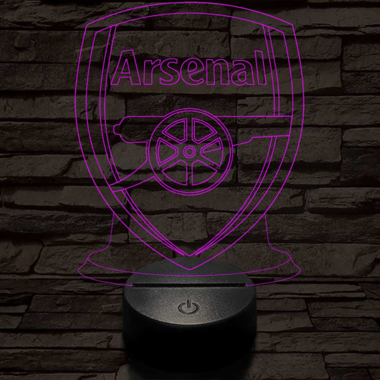 Arsenal 7 színű 3D led lámpa
