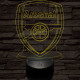 Arsenal 7 színű 3D led lámpa