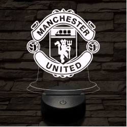 Manchester United 7 színű 3D led lámpa