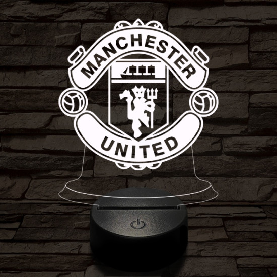 Manchester United 7 színű 3D led lámpa
