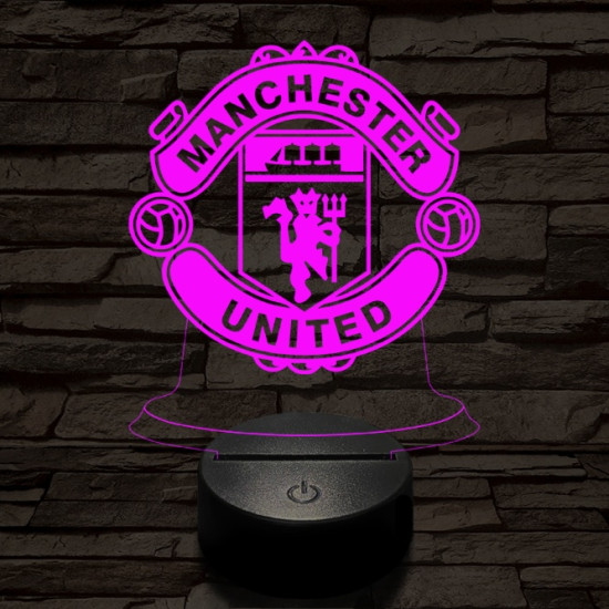 Manchester United 7 színű 3D led lámpa
