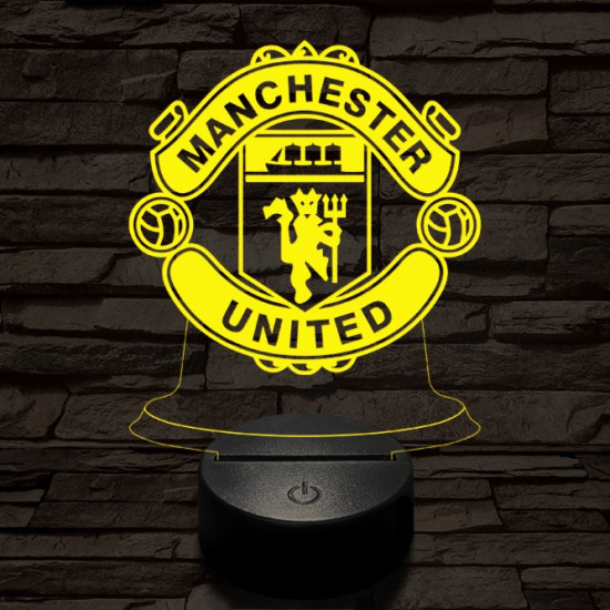 Manchester United 7 színű 3D led lámpa