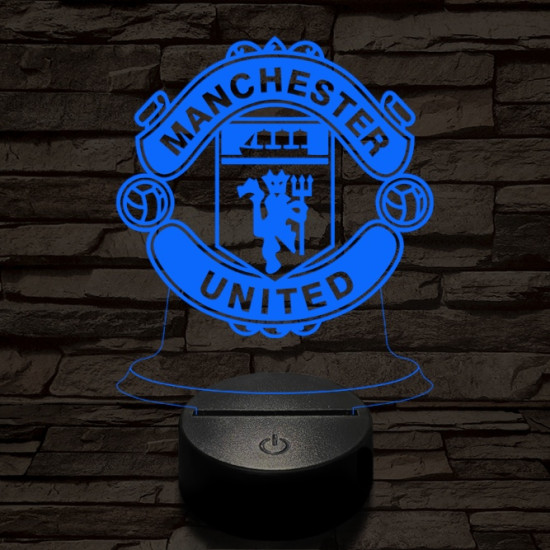 Manchester United 7 színű 3D led lámpa