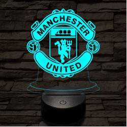 Manchester United 7 színű 3D led lámpa