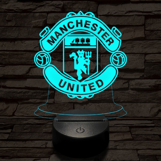 Manchester United 7 színű 3D led lámpa