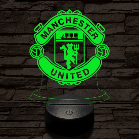 Manchester United 7 színű 3D led lámpa