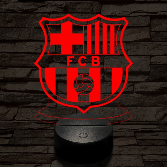 Barcelona 7 színű 3D led lámpa