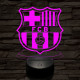 Barcelona 7 színű 3D led lámpa