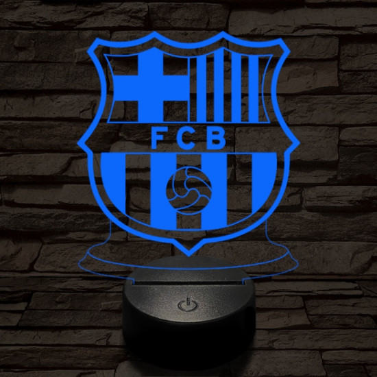 Barcelona 7 színű 3D led lámpa