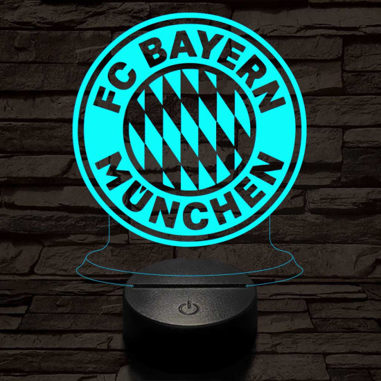 Bayern München 7 színű 3D led lámpa