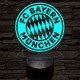 Bayern München 7 színű 3D led lámpa