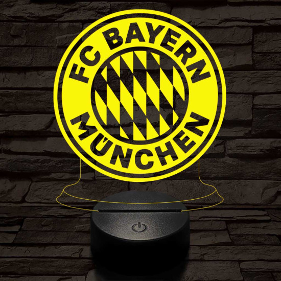 Bayern München 7 színű 3D led lámpa