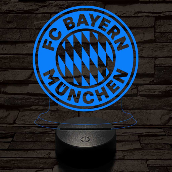 Bayern München 7 színű 3D led lámpa