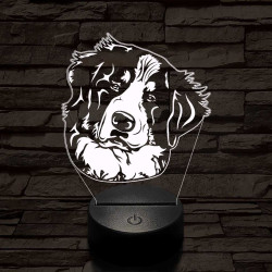 Bernáthegyi kutya fej 7 színű 3D led lámpa