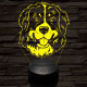Bernáthegyi kutya boldog 7 színű 3D led lámpa