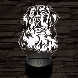 Bernáthegyi kutya 7 színű 3D led lámpa