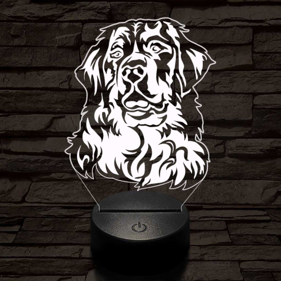 Bernáthegyi kutya 7 színű 3D led lámpa