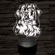 Bernáthegyi kutya 7 színű 3D led lámpa