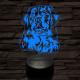 Bernáthegyi kutya 7 színű 3D led lámpa
