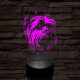 Yorkshire terrier-fej 7 színű 3D led lámpa