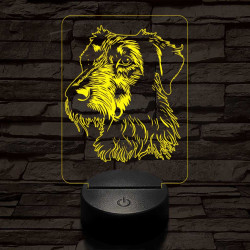 Skót szarvasagár-fej 7 színű 3D led lámpa