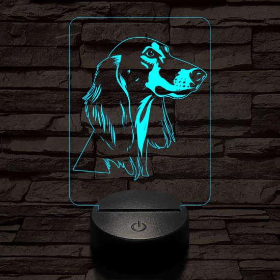 Perzsa agár-fej 7 színű 3D led lámpa