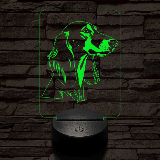 Perzsa agár-fej 7 színű 3D led lámpa