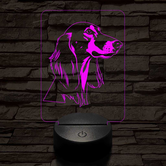 Perzsa agár-fej 7 színű 3D led lámpa