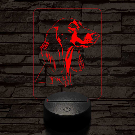 Perzsa agár-fej 7 színű 3D led lámpa