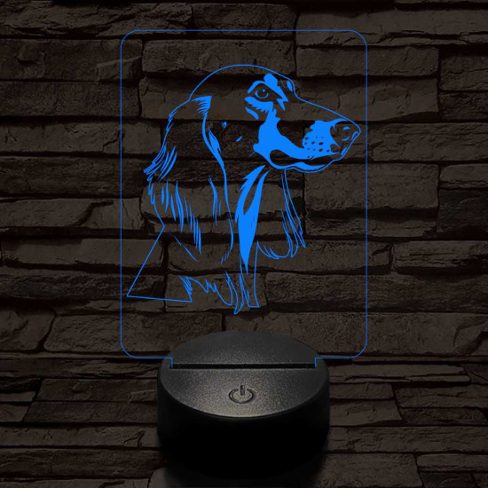 Perzsa agár-fej 7 színű 3D led lámpa