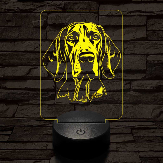 Vörös mosómedvekopó-fej 7 színű 3D led lámpa