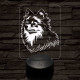 Törpespicc-fej 7 színű 3D led lámpa