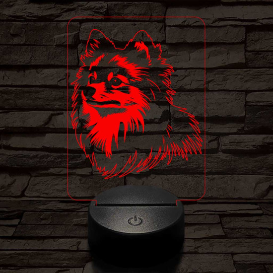 Törpespicc-fej 7 színű 3D led lámpa