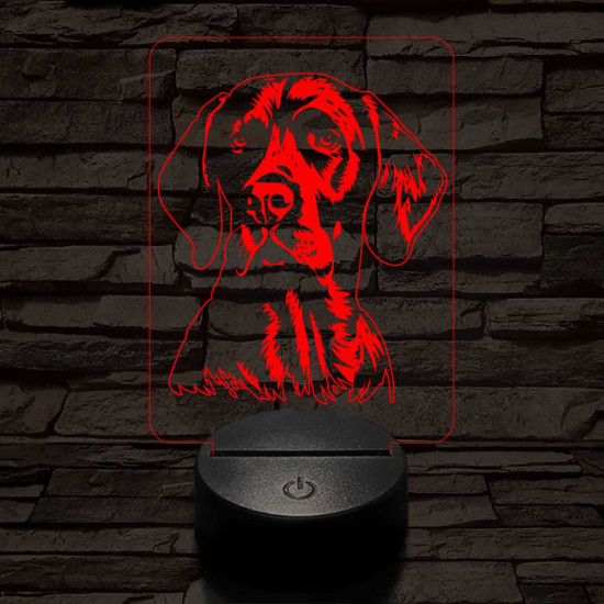 Pointer-fej 7 színű 3D led lámpa