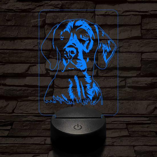 Pointer-fej 7 színű 3D led lámpa